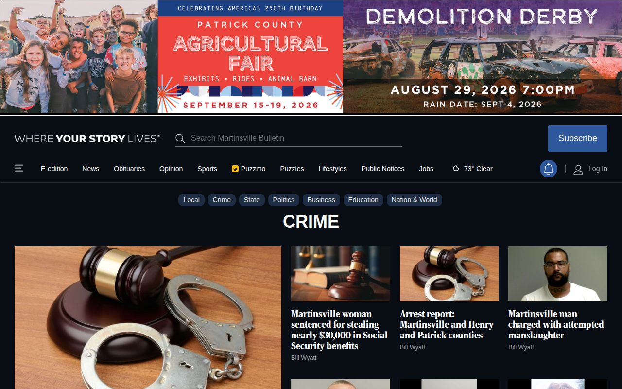 Henry County Martinsville Bulletin Crime and Courts news source