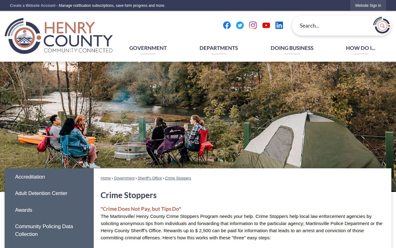 Henry County Crime Stoppers anonymous wanted-person tip information